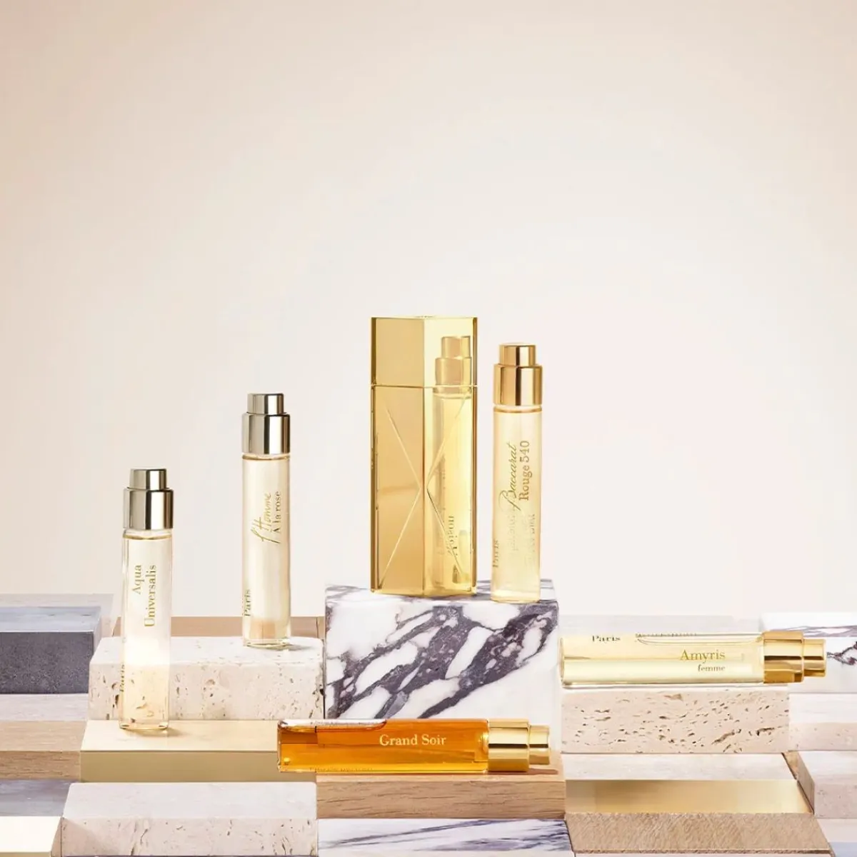 Voor Haar | Francis Kurkdjian | Perfume Lounge Globe trotter gold - travel size